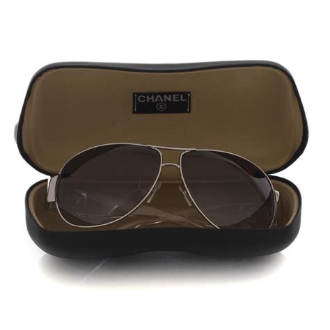 chanel 4128 aviator sunglasses|CHANEL Aviator Sunglasses 4128 Clear 22306 .